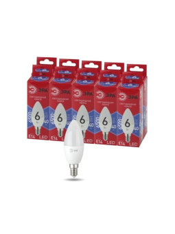 1Лампы (источники света) лампа светодиодная эко led b35-6w-865-e14 r (диод, свеча, 6вт, хол, e14) | б0045339 | эра выгодная цена