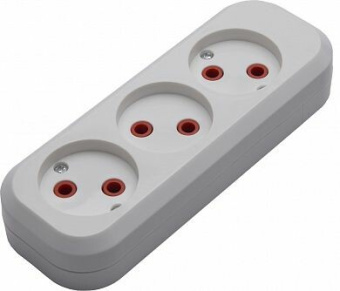 1Розетки, выключатели, звонки электрические pst10-300-20 розетка переносная разборная, 3-местная б/з, 250в, 10a, белый | 39008 | stekker выгодная цена