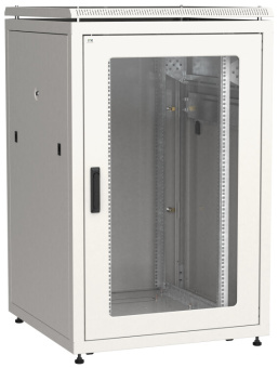 1Шкафы и стойки телекоммуникационные 19 linea n 24u 800х800мм стекл. пер. дв. задн. металл. сер. | ln35-24u88-gm | itk выгодная цена