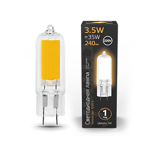 1Лампы (источники света) лампа светодиодная black led g4 ac220-240v 3.5w 240lm 3000k glass | 107807103 | gauss выгодная цена