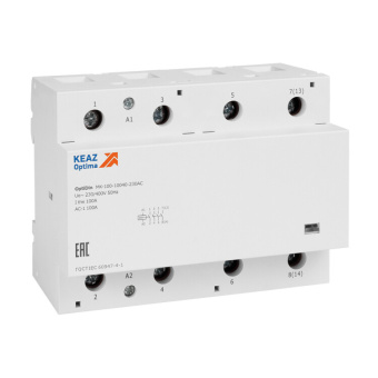 1Модульное оборудование (выключатели, УЗО, АВДТ,  УЗДП) контактор модульный optidin mk-100-10022-24ас (кэаз) | 321274 | кэаз выгодная цена