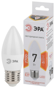 1Лампы (источники света) лампа светодиодная led b35-7w-827-e27 | б0028479 | эра выгодная цена
