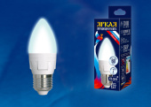 Лампы (источники света) лампа светодиодная led-c37 7w/nw/e27/fr plp01wh led. «свеча», матовая. серия яркая, пр-во россия, 4000k | ul-00002412 | uniel выгодная цена