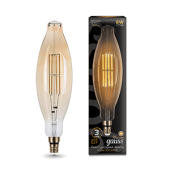 Лампы (источники света) лампа светодиодная led vintage filament bt120 8w e27 120*420mm amber 780lm 2400k 1/10 | 155802008 | gauss выгодная цена