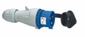Разъемы промышленные прямая вилка - p17 tempra pro - ip 44 - 200/250 в~ - 32 a - 2к+з | 555234 | legrand выгодная цена