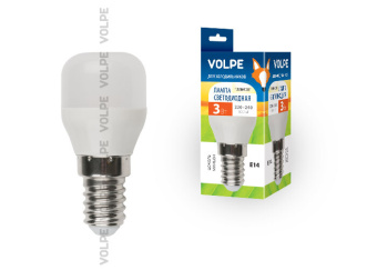 1Лампы (источники света) лампа светодиодная led-y27-3w/ww/e14/fr/z led для холод.мат. колба. материал корпуса пластик. цвет свечения теплый белый. упаковка |ul-00000178| volpe выгодная цена