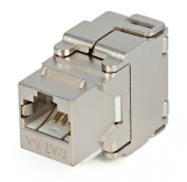 Розетки, адаптеры и модули Keystone вставка keystone jack kj2-8p8c-c6a-180-sh-f-wh rj-45(8p8c), категория 6a (10g), экранированная, toolless, белая | 29337 | hyperline выгодная цена