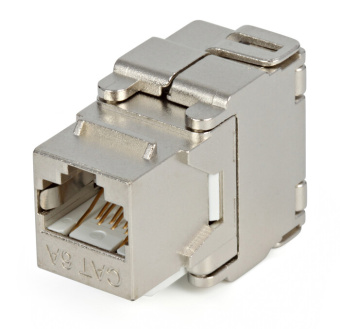 1Розетки, адаптеры и модули Keystone вставка keystone jack kj2-8p8c-c6a-180-sh-f-wh rj-45(8p8c), категория 6a (10g), экранированная, toolless, белая | 29337 | hyperline выгодная цена