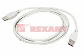 КОМПЬЮТЕРНЫЕ АКСЕССУАРЫ шнур usb-a (male) штекер - usb-a (male) штекер, длина 1,8 метра (pe пакет) | 18-1144 | rexant выгодная цена
