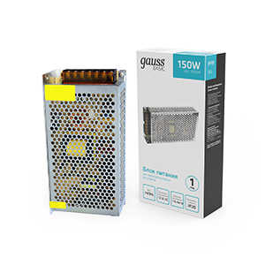 1Ленты светодиодные блок питания basic 12v 150w ip20 1/50 | bt506 | gauss выгодная цена