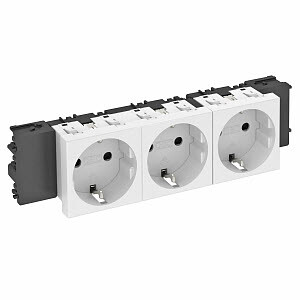 1Розетки, выключатели, звонки электрические розетка тройная 0° modul45connect с з/к, 250 в, 16a (белый) (std-d0c rw3) | 6120382 | obo bettermann выгодная цена