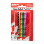 Изделия для монтажа и опрессовки кабеля кабельный маркер (клипса), dу=4...6 мм, цифры 0-9, 10 цветов, блистер (mr-55) | 12-6062 | rexant выгодная цена