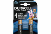 Элементы питания и аккумуляторы элемент питания duracell lr6-2bl turbo | б0014047 | duracell выгодная цена