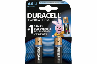 1Элементы питания и аккумуляторы элемент питания duracell lr6-2bl turbo | б0014047 | duracell выгодная цена
