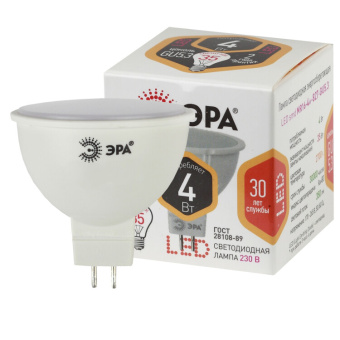 1Лампы (источники света) лампа светодиодная led 4вт gu5.3 220в 2700к smd mr16 отражатель (рефлектор) | б0017746 | эра выгодная цена