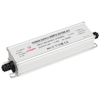 1Ленты светодиодные блок питания arpv-24100-a1 (24v, 4.16a, 100w) | 033093 | arlight выгодная цена
