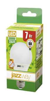 1Лампы (источники света) лампа светодиодная led 7вт е27 220в 3000к pled- eco- a60 груша | 1033178 | jazzway выгодная цена
