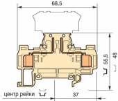 Клеммные соединения клемма d2,5/8.s.ado.nf ado 2.5мм.кв. | 1sna399752r1100 | te выгодная цена
