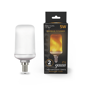1Лампы (источники света) лампа светодиодная black led t65 flame 5w e14 20-80lm 1500k | 157401105 | gauss выгодная цена