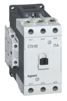 1Коммутационная аппаратура контактор ctx3 100 3p 75a (ac-3) 2но2нз ~24в | 416180 | legrand выгодная цена