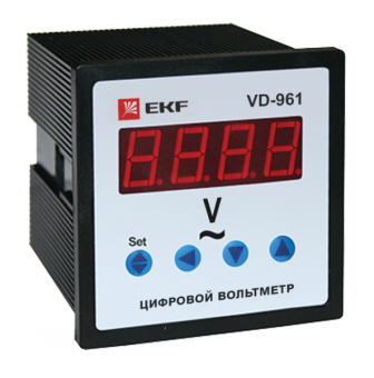 1Измерительное оборудование вольтметр vm-d961 цифровой на панель 96х96 однофазный ekf proxima | vd-961 | ekf выгодная цена