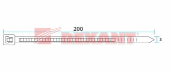 1Изделия для монтажа и опрессовки кабеля стяжкa нейлоновая 200 x 2,5 мм, черная (упак. 100 шт) | 07-0201-4 | rexant выгодная цена