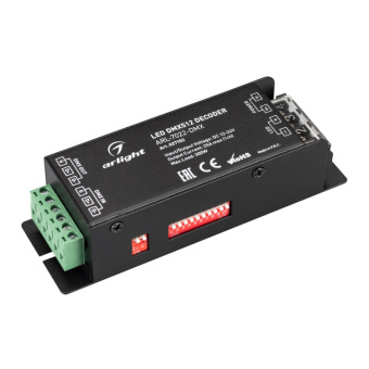 1Ленты светодиодные декодер arl-7022-dmx (12-24v, 1x25a, dmx512) | 027152 | arlight выгодная цена