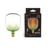 Лампы (источники света) лампа светодиодная led filament flexible v140-dc green-clear e27 5w 200lm 1800k 140*200mm 1/6 | 1009802105 | gauss выгодная цена