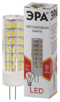 1Лампы (источники света) лампа светодиодная led 7вт g4 220в 2700к smd jc капсульная | б0027859 | эра выгодная цена