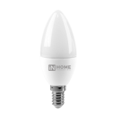 Лампы (источники света) лампа светодиодная led-свеча-vc 6вт 230в е14 4000к 540лм | 4690612020396 | in home выгодная цена