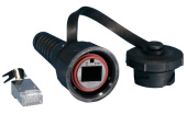 Промышленные решения plug-ie-8p8c-pv-c6-sh промышленный разъем rj-45 (8p8c) под витую пару, ip67, категория 6, с защитной крышкой, экранированный (sh) | 47331 | hyperline выгодная цена