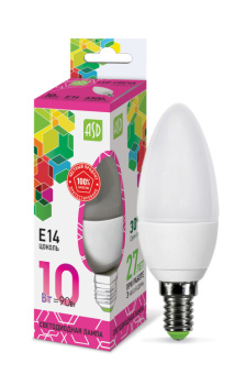 1Лампы (источники света) лампа светодиодная led-свеча-standard 10вт 230в е14 6500к 900лм | 4690612015521 | asd выгодная цена