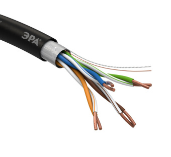 1Кабель витая пара (UTP, FTP) эра кабель витая пара f/utp 4x2x24awg cat5e cu pe outdoor 305 м simple | б0044686 | эра выгодная цена