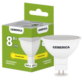 Лампы (источники света) лампа светодиодная mr16 софит 8вт 230в 3000к gu5.3 generica | ll-mr16-08-230-30-gu5-g | iek выгодная цена