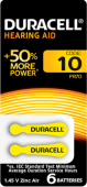 Элементы питания и аккумуляторы батарейки duracell za10-6bl | б0039179 | duracell выгодная цена