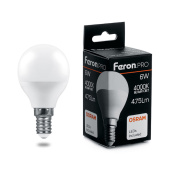 Лампы (источники света) лампа светодиодная .pro lb-1406 шарик e14 6w 4000k osram led | 38066 | feron выгодная цена