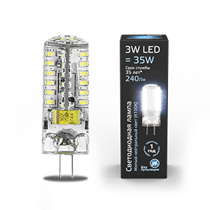 1Лампы (источники света) лампа светодиодная led 3вт gy6.35 ac150-265в 4100к | 107719203 | gauss выгодная цена