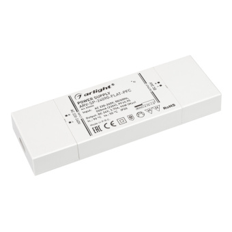 1Ленты светодиодные блок питания arv-sp-24090-flat-pfc (24v, 3.75a, 90w) (arlight, ip20 пластик, 5 лет) | 033262 | arlight выгодная цена