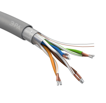 1Кабель витая пара (UTP, FTP) кабель витая пара f/utp 4x2x24 awg cat5e cca pvc 305м simple (2/30) | б0044440 | эра выгодная цена