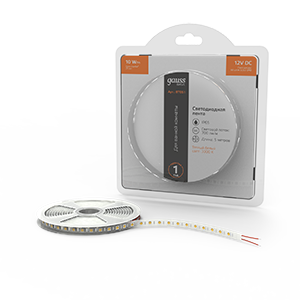 1Ленты светодиодные лента светодиодная basic led 5050/60 12v 10w/m 700lm/m 3000k 10mm ip65 5m 1/100 | bt051 | gauss выгодная цена