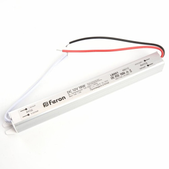 1Ленты светодиодные трансформатор электронный для светодиодной ленты 18w 12v ( драйвер) , lb001 | 48010 | feron выгодная цена