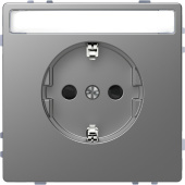 Розетки, выключатели, звонки электрические d-life розетка 16а с з/к и полем для надписи, нерж. сталь , sd | mtn2302-6036 | schneider electric выгодная цена