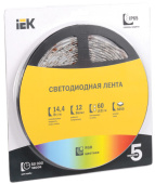 Ленты светодиодные лента светодиодная 5м блистер lsr-5050rgb60-14,4-ip65-12v | lsr2-3-060-65-1-05 | iek выгодная цена