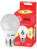 Лампы (источники света) лампа светодиодная red line eco led a55-6w-827-e27 | б0028008 | эра выгодная цена