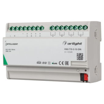 1Ленты светодиодные intelligent arlight конвертер knx-710-0-10-din (230v, 4x0/1-10, 4x16a) | 025680 | arlight выгодная цена