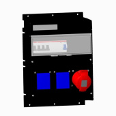 Разъемы промышленные бокс mpr16b с розетками в сборе, ip44, пластик, черный | 2cma101631r1000 | abb выгодная цена
