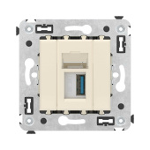 Розетки, выключатели, звонки электрические usb 3.0 розетка одинарная в стену, тип а-а, "avanti", "ванильная дымка" | 4405303 | dkc выгодная цена