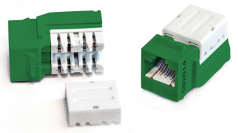 1Розетки, адаптеры и модули Keystone вставка keystone jack kjne-8p8c-c5e-90-gn rj-45(8p8c), категория 5e, 110 idc, заделка с помощью ne-tool, зеленая | 212408 | hyperline выгодная цена