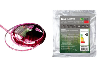 1Ленты светодиодные лента светодиодная smd2835-60 led/м-ip65-12 в-4,8 вт/м-красный (5 м) | sq0331-0311 | tdm выгодная цена