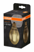 Лампы (источники света) лампа светодиодная филаментная vintage 1906 led cl oval fil gold 40 non-dim 4 5w/825 e27 | 4058075091979 | osram выгодная цена